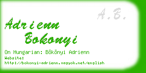 adrienn bokonyi business card