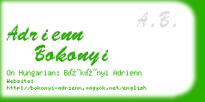 adrienn bokonyi business card